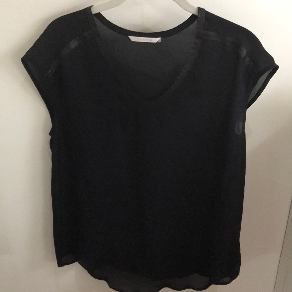Elaine Kim Navy Blouse